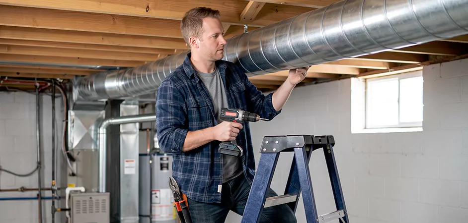Exposed Spiral Ductwork in Passaic